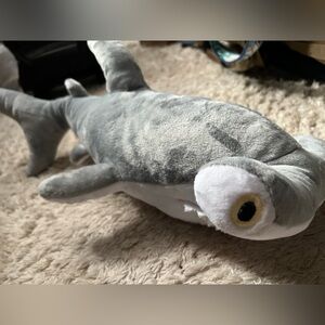 Gray and White Stuffed Hammerhead Shark